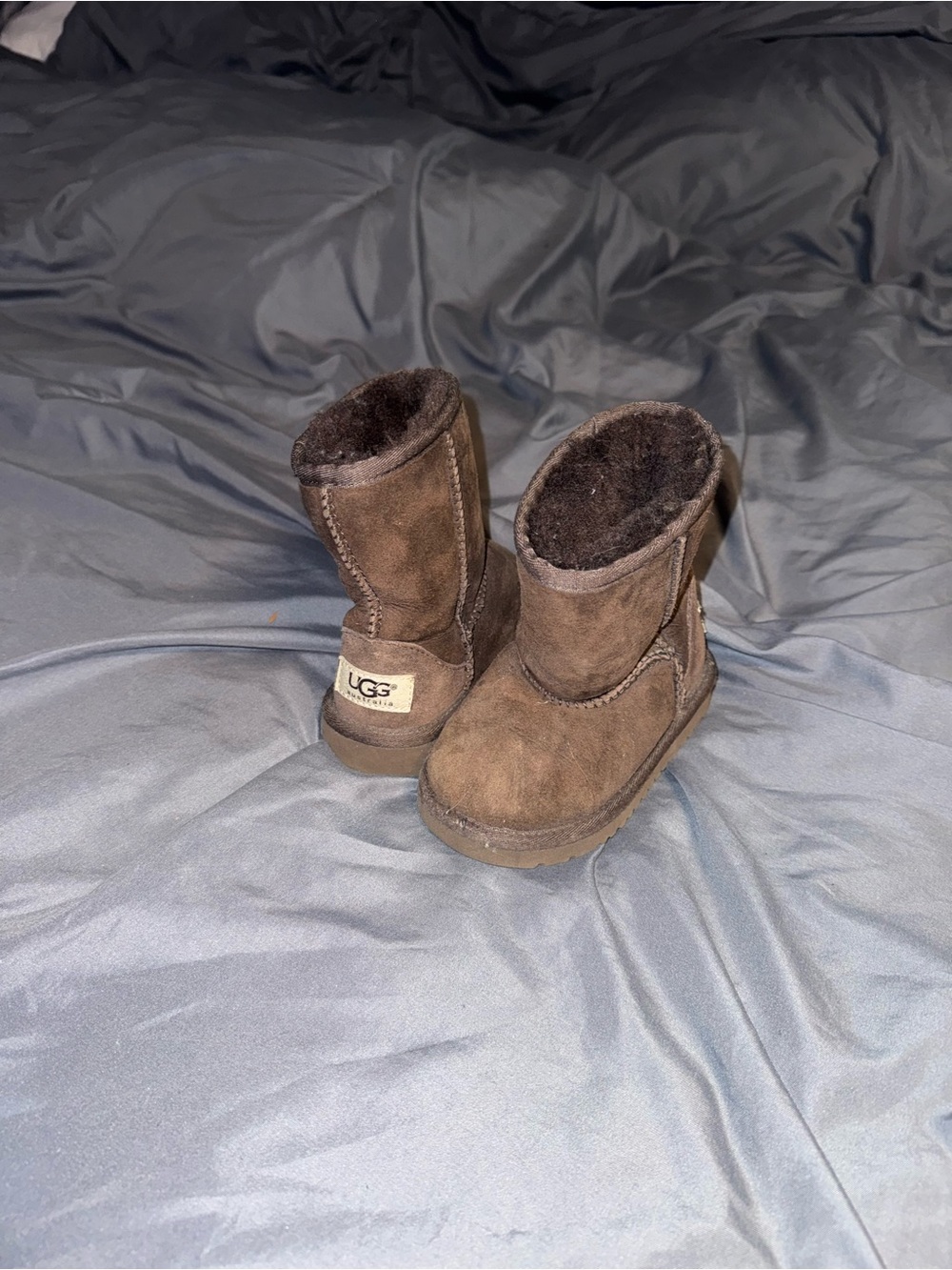 UGG Kids Short Suede Boot - Brown